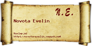 Novota Evelin névjegykártya